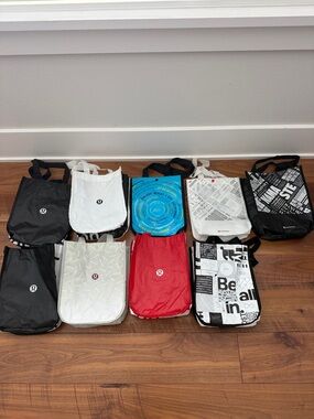 lululemon athletica Men’s Red and Black Packable Sling Bags Set